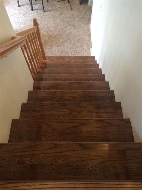 Red Oak Stairs With Dark Stain Classic Flooring