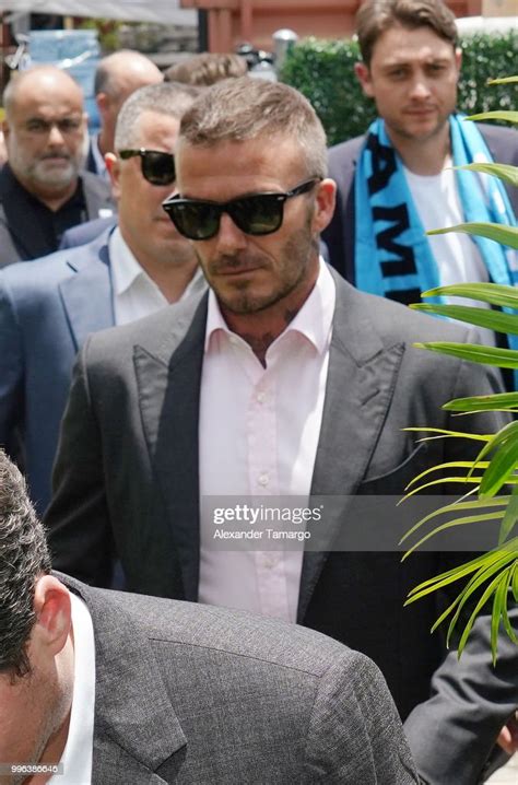 David Beckham Is Seen Arriving At An England Vs Croatia World Cup