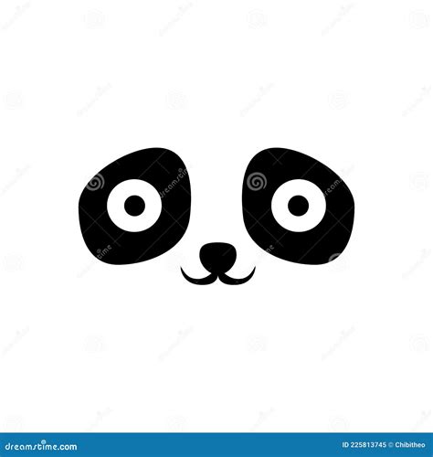 Panda Eye Icon Cartoon Face Of A Panda Stock Vector Illustration Of