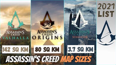 Assassin S Creed Map Sizes Listed Smallest To Biggest List Youtube