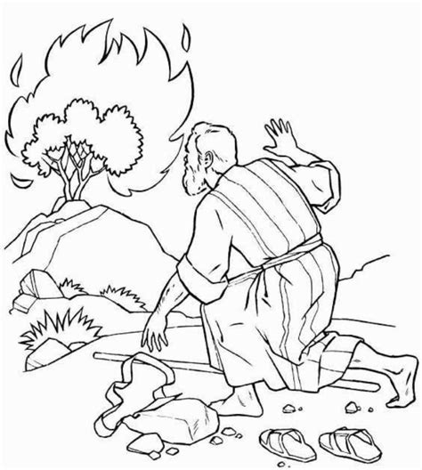 Moses And The Burning Bush Coloring Page Inspirational Moses And Sunday School Coloring