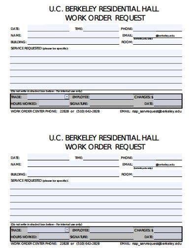 7 Residential Work Order Templates In Pdf