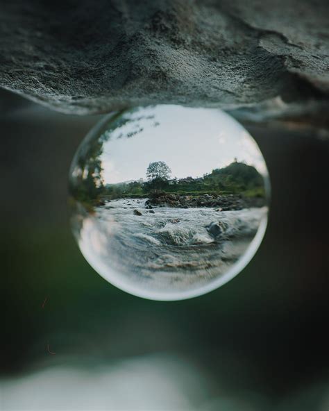 Crystal Ball Ball Sphere Reflection River Hd Phone Wallpaper Peakpx