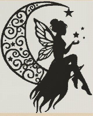 Fairy silhouette stock photos and images 123rf. Fairy Silhouette Counted Cross Stitch Chart No. 8-446 | eBay