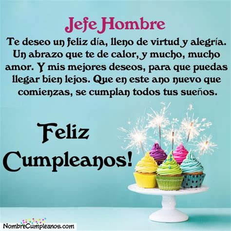 Feliz Cumpleaños Jefe Hombre Tartas Tarjetas Deseos