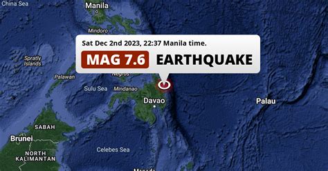 on saturday evening an unusually powerful m7 6 earthquake struck in the philippine sea near