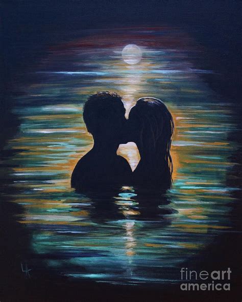 Moonlight Kiss Painting By Leslie Allen