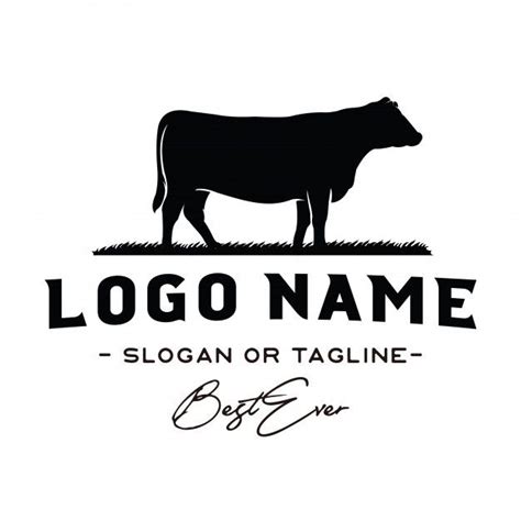 Premium Vector Vintage Cattle Beef Logo Design Inspiration Vector