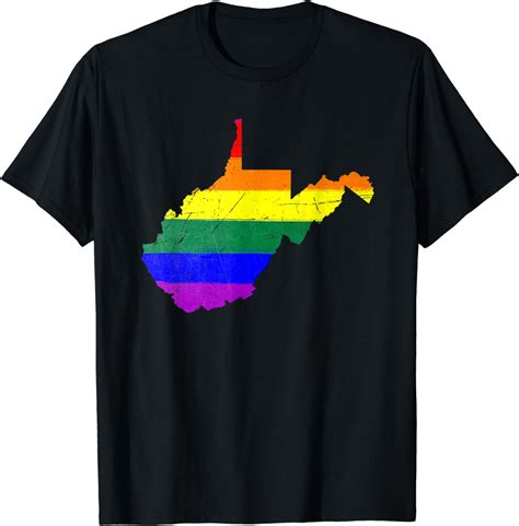 West Virginia Gay Pride Flag T Shirt Clothing Shoes And Jewelry