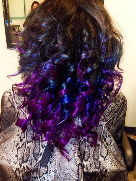 Purple and black hair is not something unusual on its own. Purple blue ombre hair | Dipped hair, Hair, Blue ombre hair