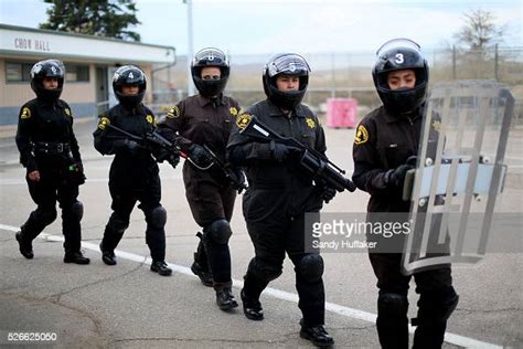 Female Sheriffs Deputies March In Formation With Riot Gear On While News Photo Getty Images
