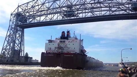 Cargo Ship At Aerial Lift Bridge Duluth, MN Sep 30 2013 - YouTube