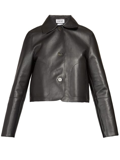 Loewe Cropped Leather Jacket Cropped Leather Jacket Leather Jacket