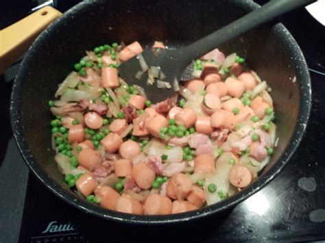 Petits pois à la française et saucisse de Cyril Lignac dans tous en