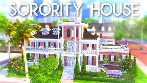 University Sorority House Sims 4 Speed Build Curb Appeal Recreation