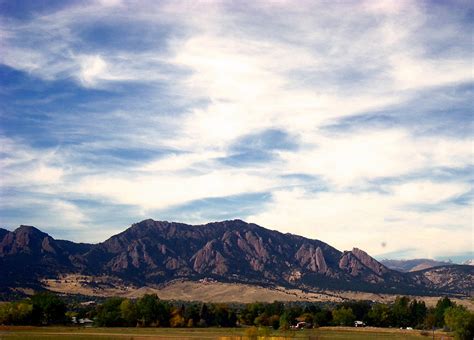 View Of The Flatirons Coming In On Highway 36