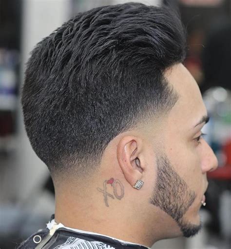 Taper With Temple And Nape Fade Comb Over Fade Haircut Types Of Fade