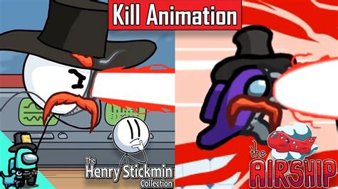 Henry Stickmin Vs New Among Us Kill Animation Comparison Youtube
