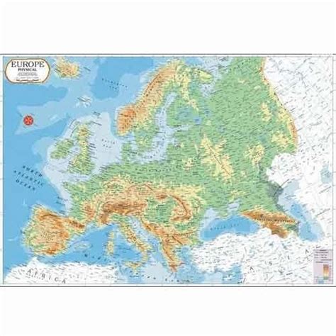 Europe Physical Map Size 140 X 100 Cm At Rs 150piece In New Delhi