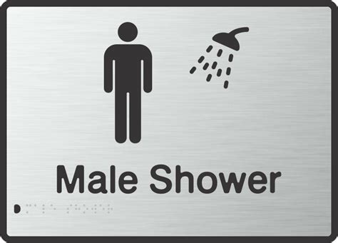 Male Shower Sign Braillesigndistributors Com Au Sign Male Shower