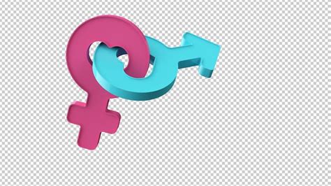 Premium Psd Female And Male Symbols In 3d Rendering