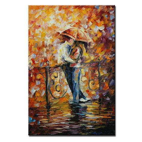 Handpainted Abstract Love And Romance Paintings Modern Palette Knife