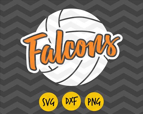 Falcons Svg Falcons Volleyball Svg Falcons Volleyball Svg Etsy