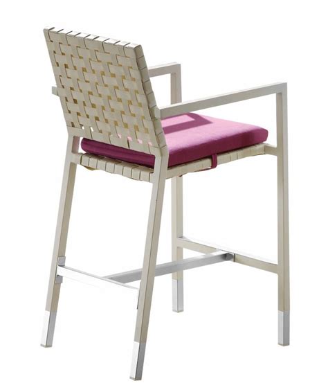 Taco Modern Outdoor Bar Stool With Arms