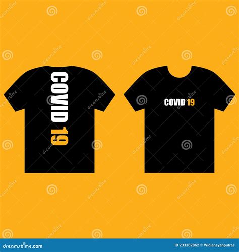 Vector Graphic Illustration Simple T Shirt Design With The Words Covid