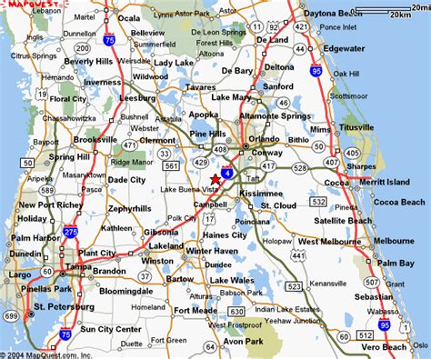 Central Florida Map Of Cities Map Vector