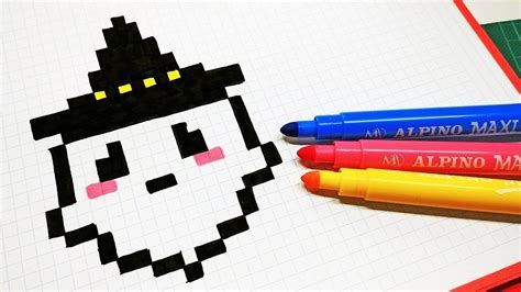 Halloween Pixel Art How To Draw Kawaii Ghost Pixelart