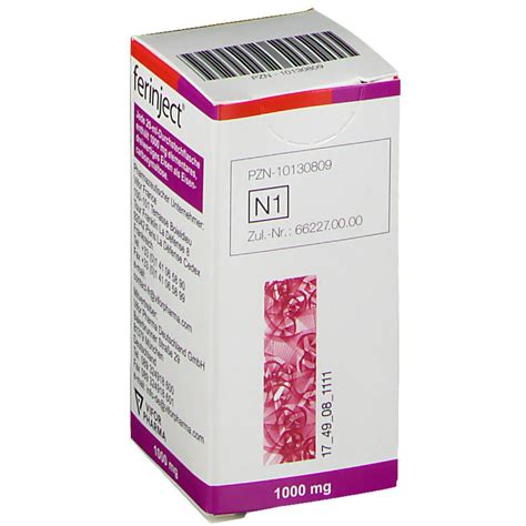 Ferinject® is an intravenous iron replacement treatment for patients who have low levels of iron in their body. FERINJECT 50MG EISEN/ML 1X20 ml - shop-apotheke.com