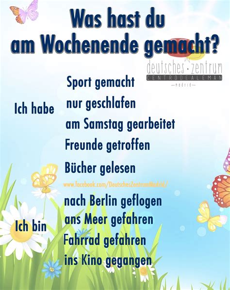 Was hast du am Wochenende gemacht? | German language learning, German grammar, German language