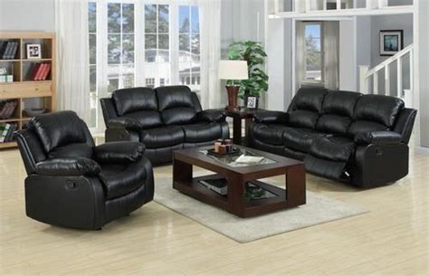 Uk's largest range of sofas on sale. REAL GENUINE LEATHER RECLINER SOFA 3+2+1 SUITE NEW BLACK ...