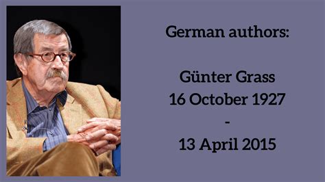 German Authors Günter Grass Angelikas German Tuition And Translation