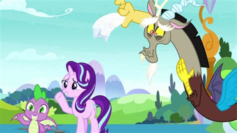 Image Starlight Discord And Spike Wave Goodbye S8e15png My