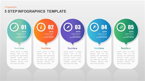 5 Process Ppt Infographic