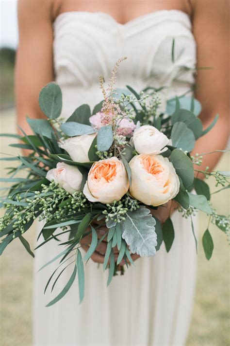 Pastel Wedding Bouquet Greenery Bouquet Pink And White Wedding Flowers