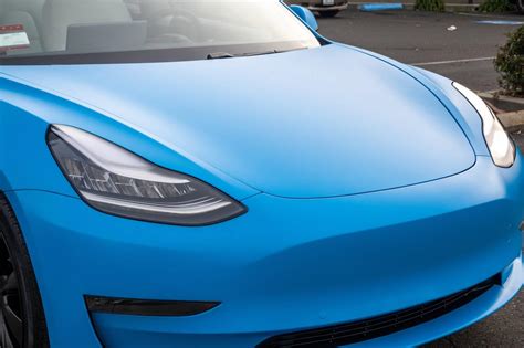 Vinyl Wrap Tesla Model 3 3m Riviera Matte Blue Ocdetailing