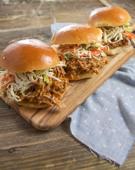 Pulled Pork Sandwiches With Apple Slaw Recipe Pork Sandwich Pulled