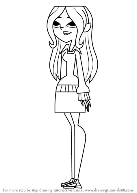 How To Draw Staci From Total Drama Printable Step By Step Drawing Sheet