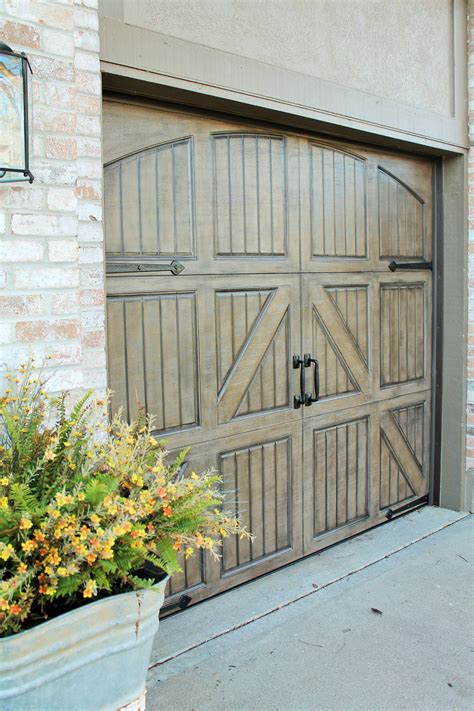 Heres How To Faux Paint Garage Doors To Look Real Wood This Step By