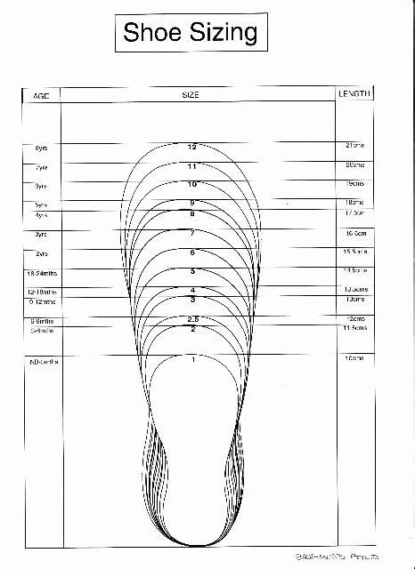 Printable Womens Shoe Size Chart