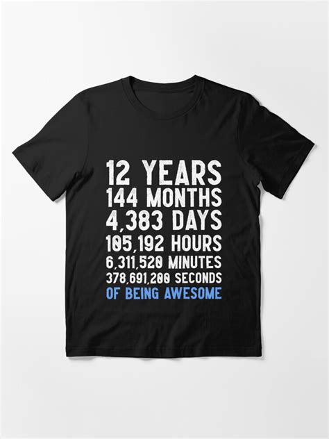 Boys 12th Birthday Countdown T Shirt Funny T Birthday T 12 Year