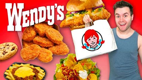 Eating Wendys For 24 Hours Menu Challenge Youtube