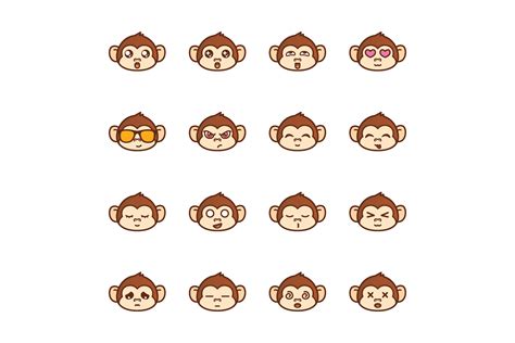 Cute Animal Emoticons (30570) | Icons | Design Bundles