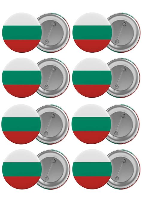 Bulgaristan Bayrağı Çanta Rozeti Seti 8 Adet En Büyük Boy 5 8Cm I