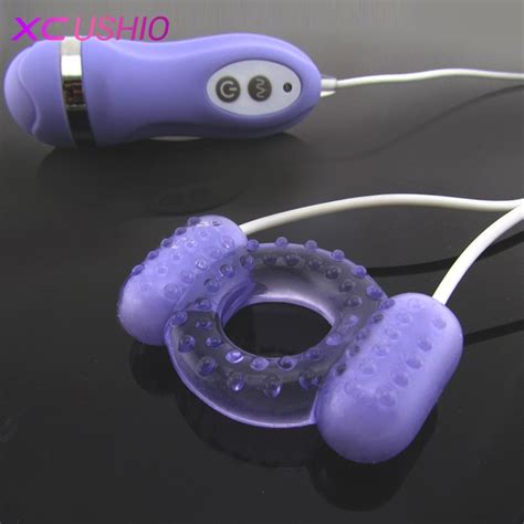 New Clit Dual Vibrating Cock Ring Vibrating Double Eggs Wired Remote