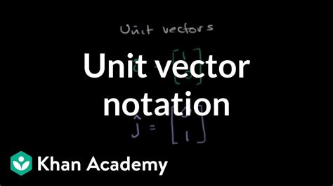 Unit vector notation | Vectors and spaces | Linear Algebra | Khan