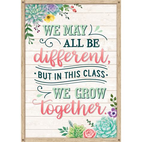We May All Be Different But In This Class We Grow Together Positive